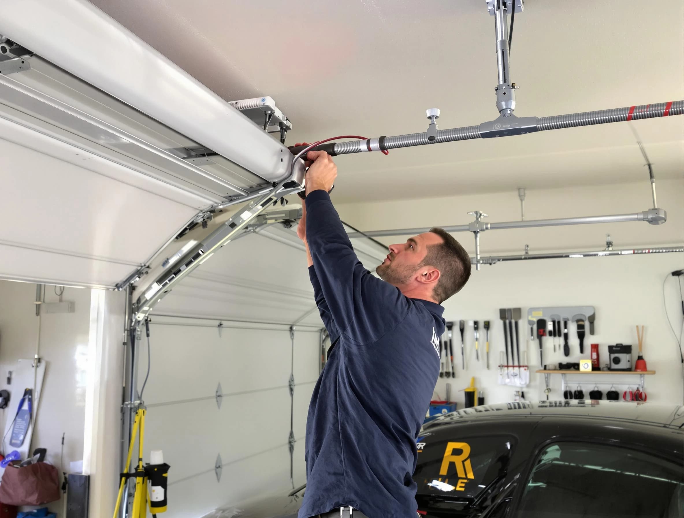 Dickson Garage Door Repair technician performing garage door cable repair in Dickson