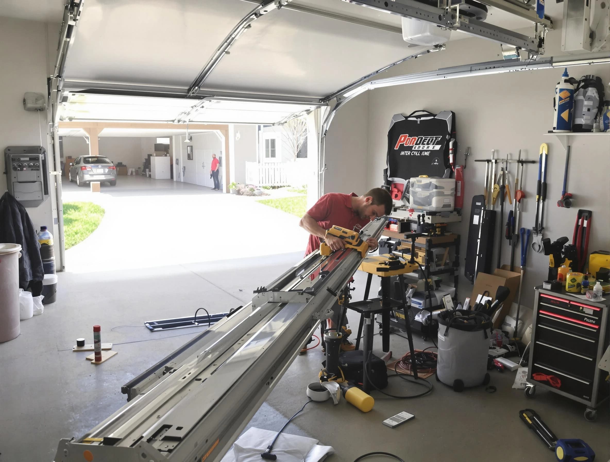 Dickson Garage Door Repair expert performing track repair in Dickson