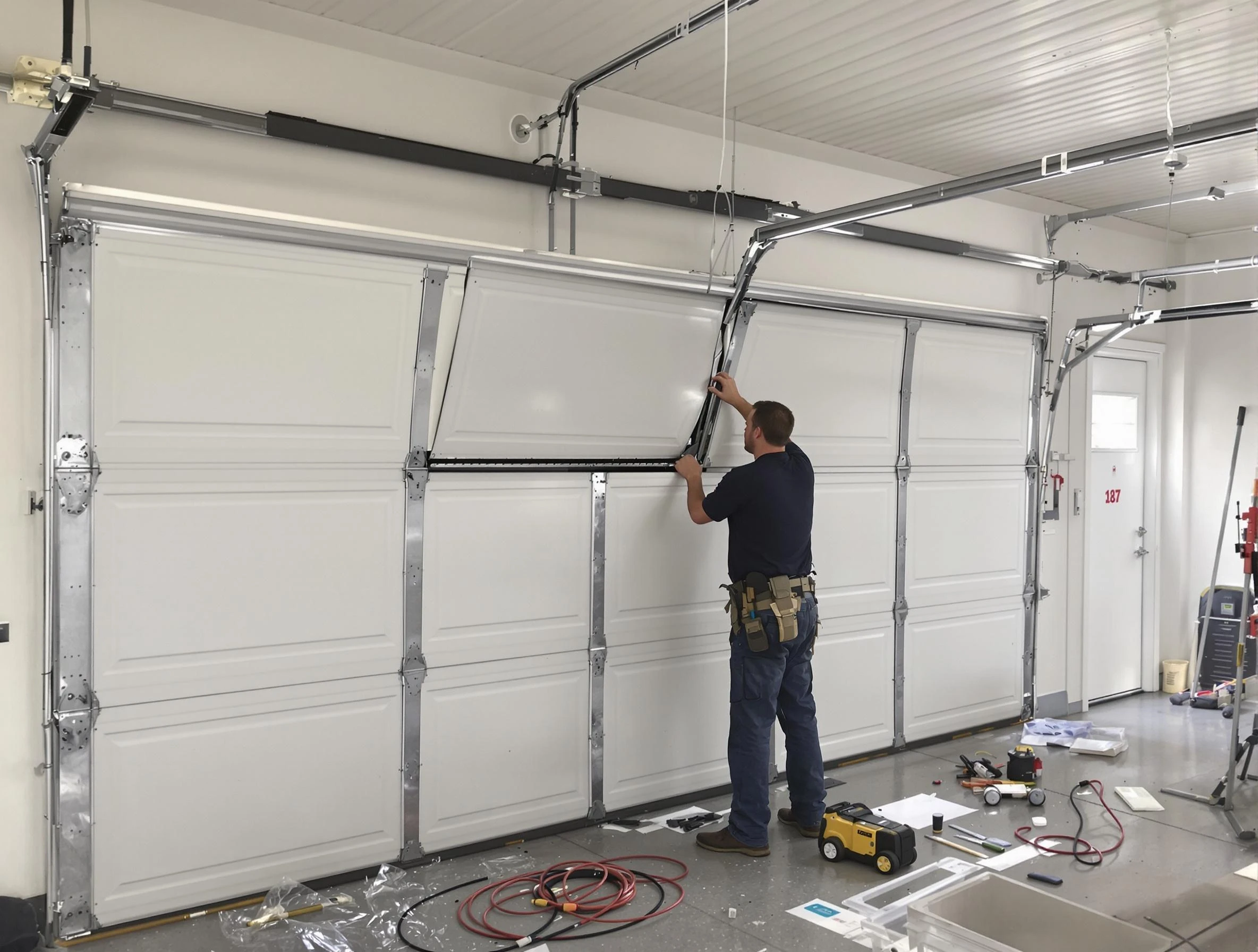 Garage Door Section Replacement in Dickson